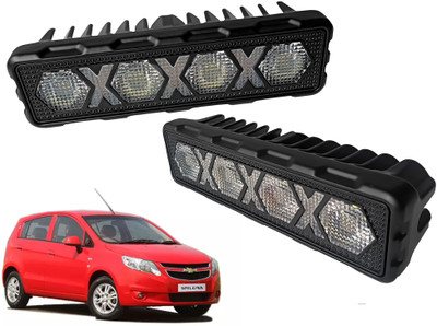 AUTO PEARL 6 Inch Auxiliary 16Led Light Bar White-Yellow Color Work Spot Light for Car A248 Fog Lamp Car LED for Chevrolet (12 V, 30 W)(Sail UVA, Pack of 2)