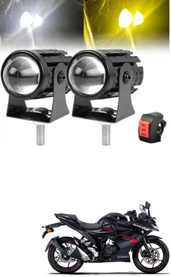 E-Shoppe Mini Driving Fog Light For Gixxer SF 150 Fog Lamp Motorbike LED for Suzuki (12 V, 24 W)(Universal For Bike, Pack of 2)