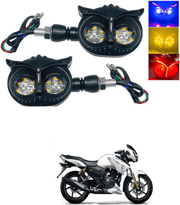 LOVMOTO Front, Rear LED Indicator Light for TVS Apache RTR 180(Multicolor)