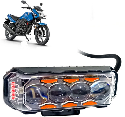 AUTO PEARL 4 Lens White/Yellow & Multi Flicker Red/Blue High Beam Led T021 Fog Lamp Motorbike LED for Honda (12 V, 30 W)(CB Unicorn 160)