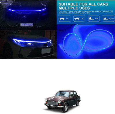 PECUNIA Car Fancy Reflector LED Bar Flexible Car Hood Strip Light 67 Car Reflector Light(Blue)
