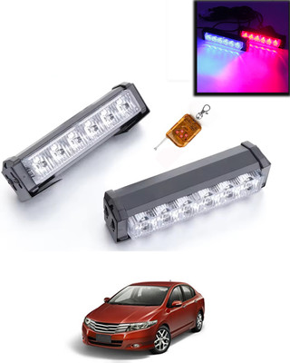 MATIES 6LED/12V Police Light With Remote Red/Blue Colour For Car-63 Fog Lamp Car LED for Honda (12 V, 55 W)(Universal For Car)