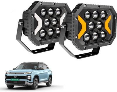 AUTO PEARL 5X7 Inch Square LED Work Spot Arrow Light DRL Driving Fog Off-Road for Car 105 Back Up Lamp Car LED for Hyundai (12 V, 80 W)(Creta, Pack of 2)