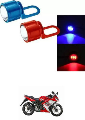 E-Shoppe Strobe Light Red Blue Auto Flashing Eagle Eye For R15 s Interior Light Motorbike LED for Yamaha (12 V, 24 W)(Universal For Bike, Pack of 2)