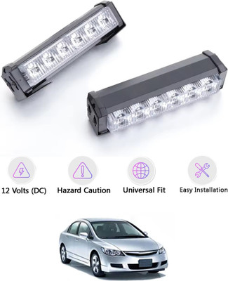 MATIES (6) LED/12V Red/Blue Police Flash Light With Remote For Vehicle -055 Car Fancy Lights(Red, Blue)