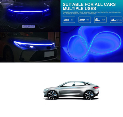 PECUNIA Car Fancy Reflector LED Bar Flexible Car Hood Strip Light 206 Car Reflector Light(Blue)