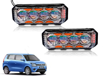AUTO PEARL 4Lens Yellow/White & Multi Flicker Red/Blue Led for WagonR 2019-2020 Fog Lamp Car LED for Maruti Suzuki (12 V, 30 W)(WagonR, Pack of 2)