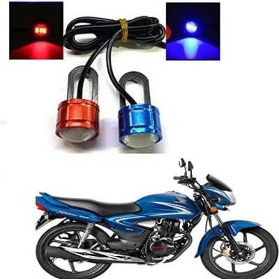 SHOWRIDE 12vLED Flasher Warning Police Strobe Light for Bike Color,(Red/Blue)2Pcs Brake Light Motorbike LED (12 V, 10 W)(Universal For Bike, Pack of 1)