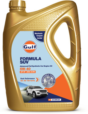 Gulf FORMULA SUV 5W40 4 Wheeler Passenger Car Full-Synthetic Engine Oil(4 L)