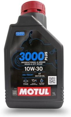 MOTUL 3000 4T Plus 10W-30 HC-TECH Premium Mineral Engine Oil(1 L)