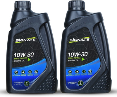 Signate 10-w30 New 4T Scooter Engine Oil Synthetic Blend Engine Oil(1 L, Pack of 2)