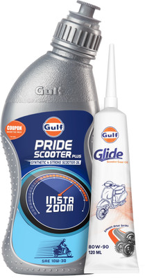 Gulf Pride Scooter Engine Oil (800 mL) + Gear Oil (120 mL) Combo Full-Synthetic Engine Oil(0.92 L)