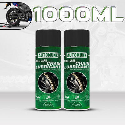 automunk Bike Chain Lube I Pack of 2 I | Lubrication | Rust protection & Chain Breakage Chain Lube All Bikes Chain Oil(1000 ml)