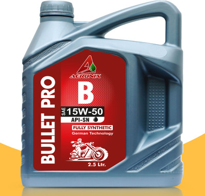 Aeronix Bullet Pro 15W-50 API-SN Synthetic Engine oil For heavy duty Bikes Heavy Duty Engine Oil(2.5 L, Pack of 1)