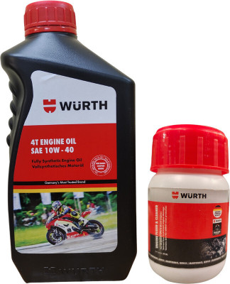 Wurth W-10W40 1L & ENGINE FLUSH &CLEANER 50 ML_nx High-Mileage Engine Oil(1050 ml)