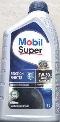 MOBIL Friction Fighter 5W-30 Semi Synthetic 1L Mobil Super Friction Fighter 5W-30 Semi Synthetic Synthetic Blend Engine Oil(1 L, Pack of 1)