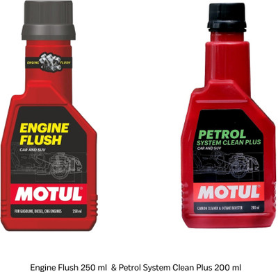 MOTUL MTCD-058 ENGINE FLUSH & PETROL SYSTEM CLEAN PLUS CAR & SUV Oil Flush and Treatment(500 ml, Pack of 2)