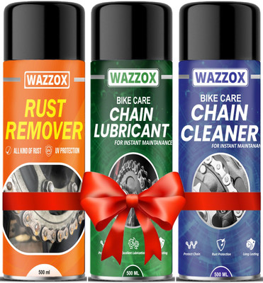 WAZZOX Rust Remover, Chain Lubricant, Chain Cleaner, Advanced Formula Rust protection Prevent Chain Breakage Chain Oil(1500 ml, Pack of 3)