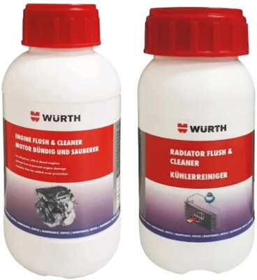 Wurth W-RADIATOR FLUSH 250 ML & ENGINE FLUSH CLEANER 250 ML -_nx Oil Flush and Treatment(500 ml)