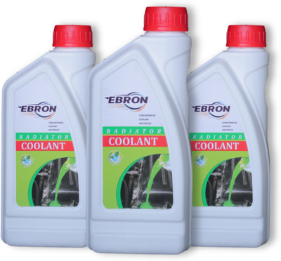 EBRON Radiator Antifreeze Coolant, Tropical Formula Engine Coolant, For Car & Bike, 3L Coolant Green(1 L, Pack of 3)