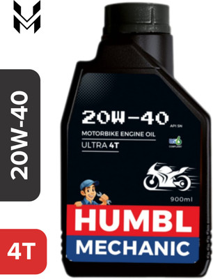 THE HUMBLE MECHANIC MOTUIOL 4T 20w-40 API SN JASO MA2, HIMBLE mechanic High Performance Engine Oil(900 ml, Pack of 1)