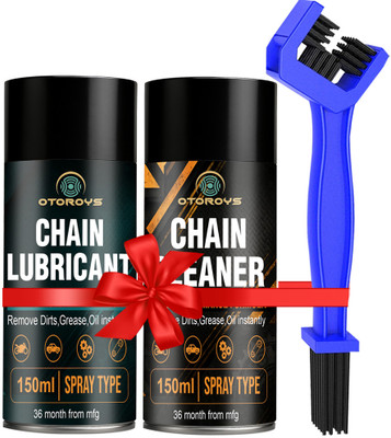Otoroys Bike Chain Lubricant and Chain Cleaner Spray With Cleaning Brush For Motorcycle Chain Cleaner Chain Oil(300 ml, Pack of 1)