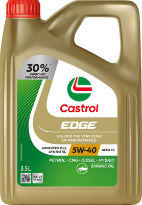 Castrol EDGE 5W-40 Advanced Full Synthetic Engine Oil for Cars | ACEA C3 | Full-Synthetic Engine Oil(3.5 L, Pack of 1)