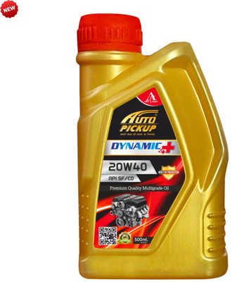 AUTO PICKUP Dynamic Plus 20W40 API SF/CD Premium 500ml Multi-Grade Engine Oil & High-Mileage Engine Oil(500 ml, Pack of 1)