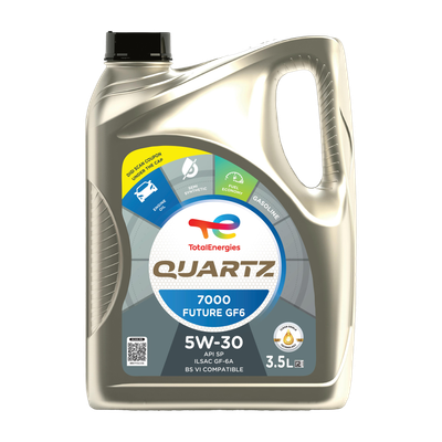 Total Energies Quartz Future 7000 5W-30 Quartz 7000 Future GF6 Synthetic Blend Engine Oil(3.5 L, Pack of 1)