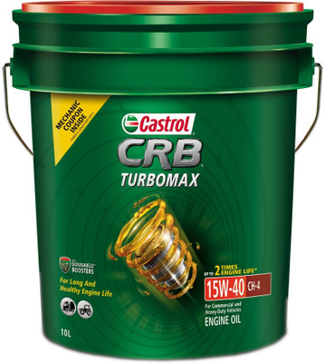 Castrol CRB TURBOMAX 15W-40 CH-4 Multi-Grade Engine Oil(10 L, Pack of 1)