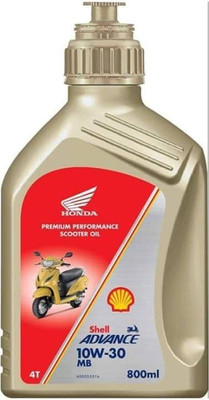 Shell Honda Advance 10W-30MB (Synthetic Blend) Honda Shell Advance 10W-30 Scooter Engine Oil Synthetic Blend Engine Oil(800 ml, Pack of 1)