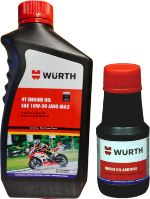 Wurth SAE 10W-30 1000 ML_nx & ENGINE OIL ADDITIVE 50 ML High-Mileage Engine Oil(1000 ml)