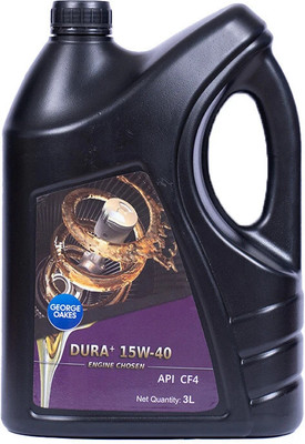 George Oakes DURA+ SAE 15W-40 Synthetic Engine Oil | Premium Engine Protection & High-Performance Advanced Lubricant for Trucks & Cars | API CF4 | Heavy Duty Engine Oil(3 L, Pack of 1)