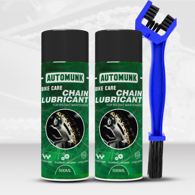 automunk Chain Lube Chain Oil I Pack of 3 I Chain Cleaning Brush Chain Lubricant & Chain Brush Chain Oil(1000 ml)