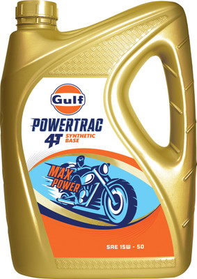 Gulf POWERTRAC 4T SAE 15W50 2 Wheeler Bike High Performance Engine Oil(2.5 L, Pack of 1)
