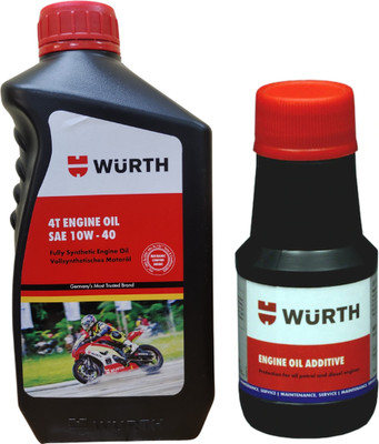Wurth SAE 10W-40 1000 ML_nx & ENGINE OIL ADDITIVE 50 ML High-Mileage Engine Oil(1050 ml, Pack of 2)
