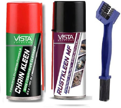 VISTA rustkleen & chain kleen chain brush 02 bike spray chain cleaner Chain Oil(235 ml, Pack of 2)