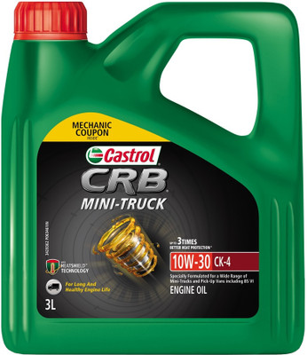 Castrol CRB MINI-TRUCK 10W-30 CK-4 Multi-Grade Engine Oil(3 L, Pack of 1)