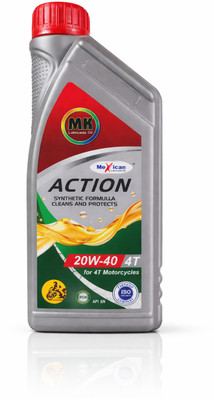 Mexican mk_active 01 MK Active 20W-40 4T Motorcycle Engine Oil High Performance Engine Oil(900 ml, Pack of 1)