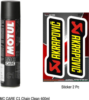 MOTUL MTCD-063 MC CARE C1 & STICKER Chain Oil(400 ml, Pack of 2)