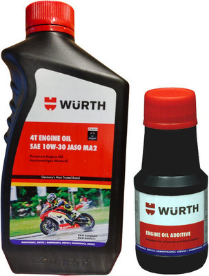 Wurth W-SAE 10W-30 1000 ML_nx & ENGINE OIL ADDITIVE 50 ML High-Mileage Engine Oil(1000 ml)