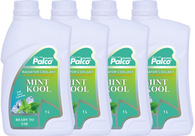 PL SUPER PALCO MINT KOOL Radiator Coolant 1 Litre Ethylene Glycol Based Coolant for Diesel Petrol Engine Cars Excellent Cooling Properties Non Corrosive Low Freezing Point Coolant(4 L, Pack of 4)