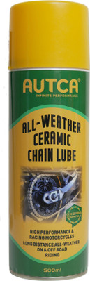 AUTCA All-Weather Ceramic Chain Lube | O/X/Z Ring Safe & Water-Resistant Ceramic Chain Oil(500 ml, Pack of 1)