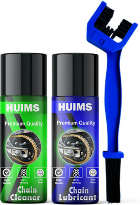 HUIMS Bike Chain Lubricant H_082 and Chain Cleaner Spray With Cleaning Brush chain cleaner, Lube 300ML With Chain Brush Chain Oil(300 ml, Pack of 3)