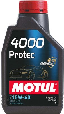 MOTUL 4000 Protec 15W-40 (1L) API CI-4/SL Mineral Engine Oil Mineral Engine Oil(1 L)