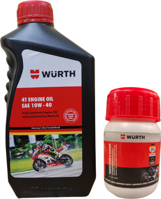 Wurth 10W40 1L & ENGINE FLUSH &CLEANER 50 ML_nx High-Mileage Engine Oil(1050 ml)