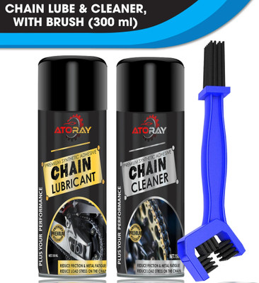 Atoray Bike Chain Lubricant and Chain Cleaner Spray With Cleaning Brush For Motorcycle and Bicycle Chain Oil(300 ml, Pack of 3)