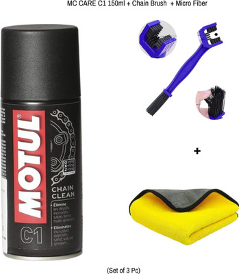 MOTUL C1-CHAIN BRUSH-MF C1 CHAIN CLEAN 150 ml Chain Oil(150 ml, Pack of 3)