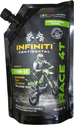 Infiniti Continental Race 4t Advanced Fully Synthetic Engine Oil 10w50 1L Race 4t 10W50 Advanced Fully Synthetic Engine Oil 1L Full-Synthetic Engine Oil(1000 ml, Pack of 1)
