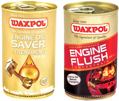 waxpol Engine Oil Saver+Treatment 250ml and Engine Flush 300ml Engine Oil Saver + Engine Flush High-Mileage Engine Oil(550 ml, Pack of 2)